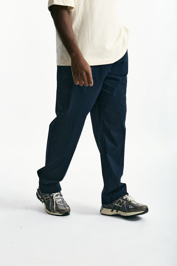 Pantalone in cotone stretch blu uomo Laneus