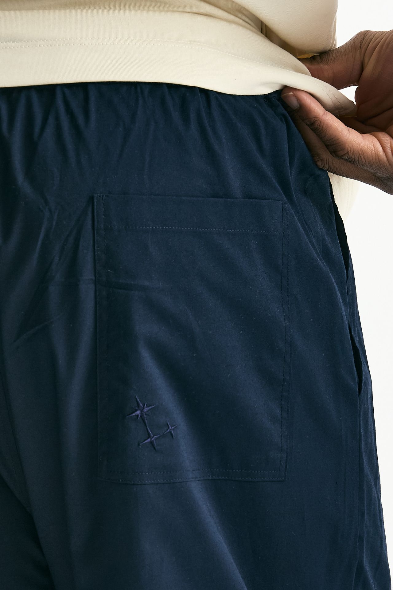 Pantalone in cotone stretch blu uomo Laneus - 7