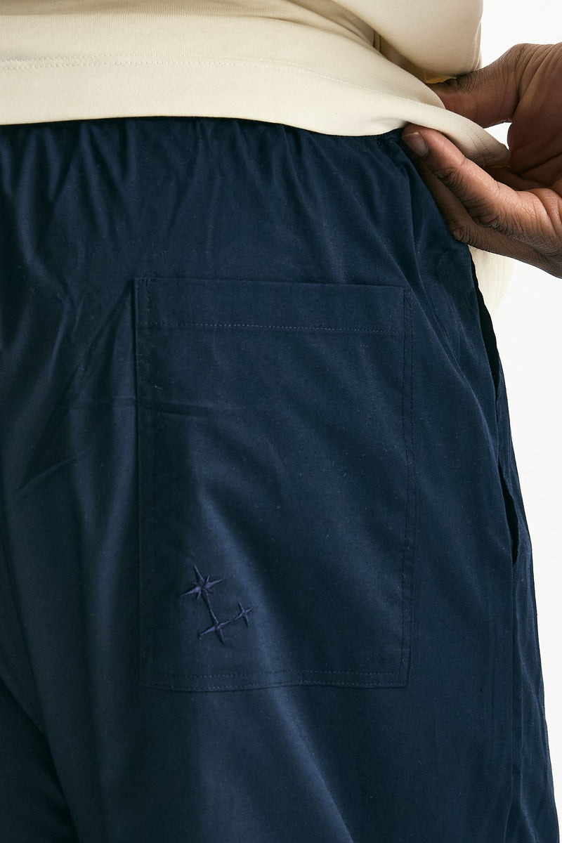 Pantalone in cotone stretch blu uomo Laneus - 7