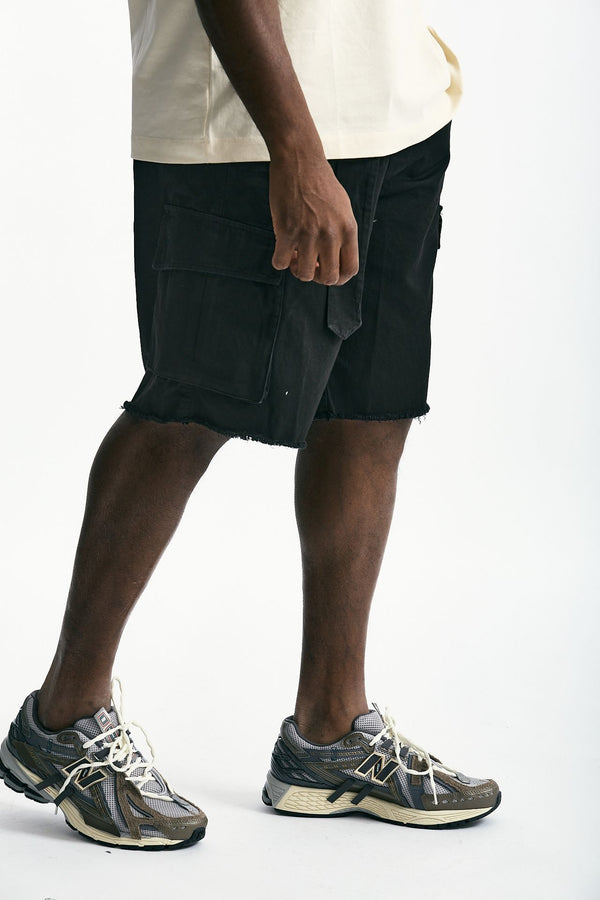 Bermuda in cotone nero uomo Laneus