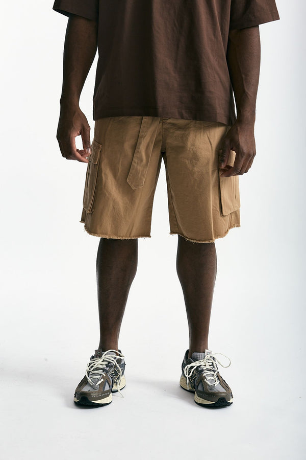 Bermuda in cotone cammello uomo Laneus