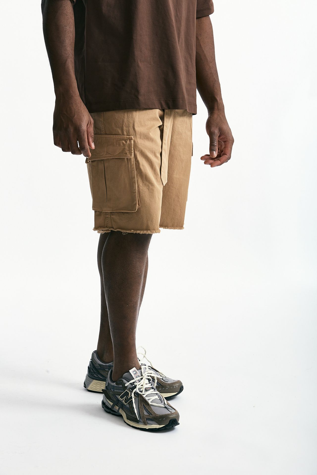 Bermuda in cotone cammello uomo Laneus - 4