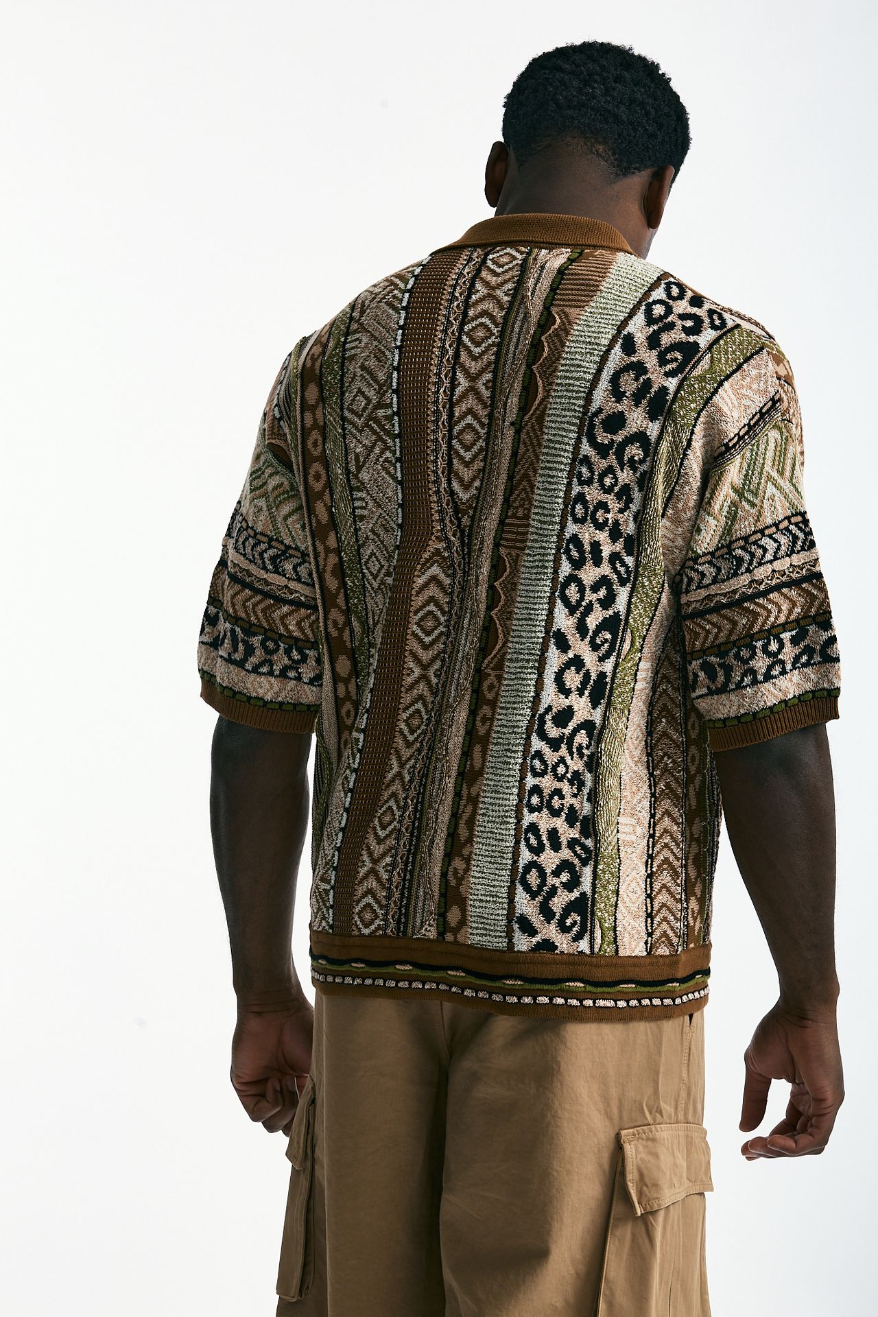 Maglia in cotone e poliestere fantasia uomo Laneus - 1