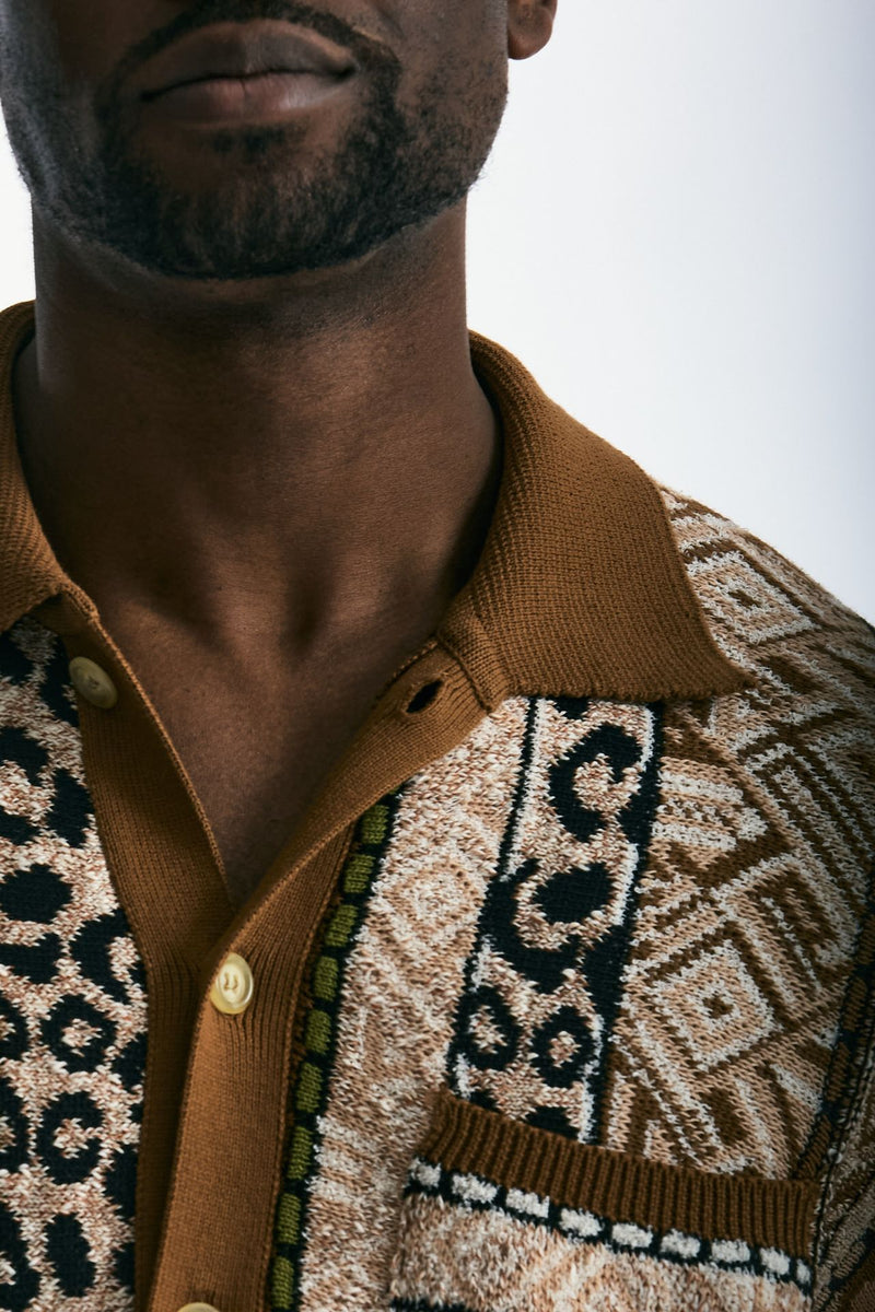 Maglia in cotone e poliestere fantasia uomo Laneus - 5