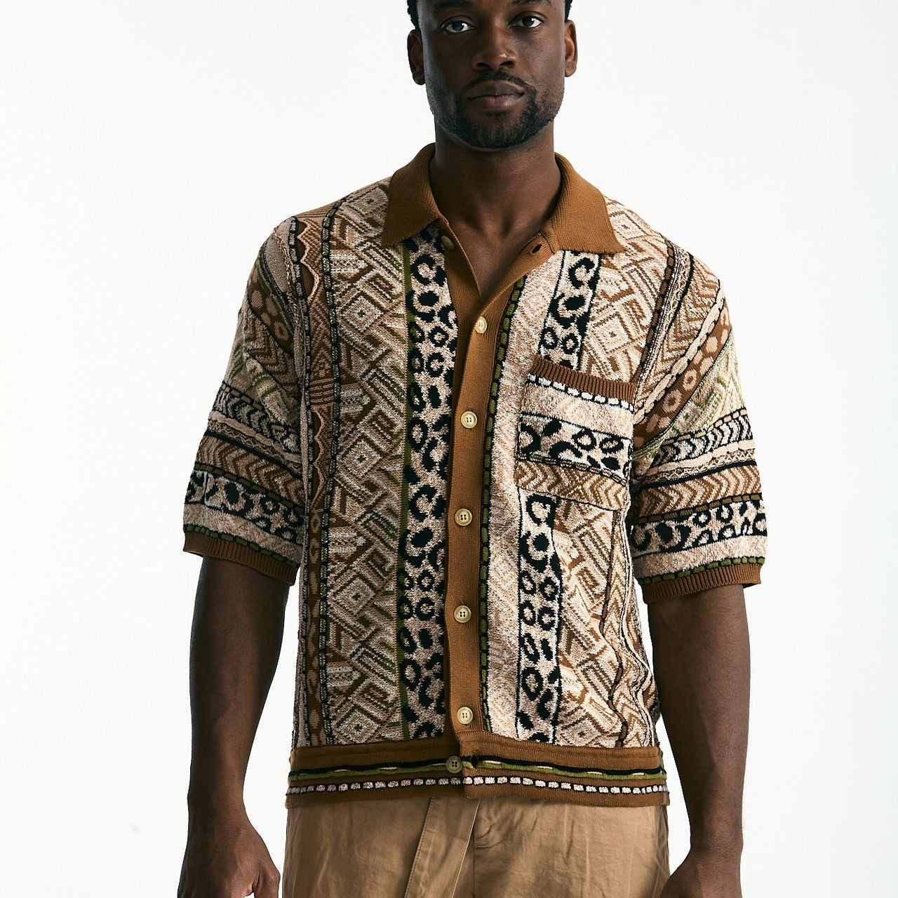 Maglia in cotone e poliestere fantasia uomo Laneus - 8