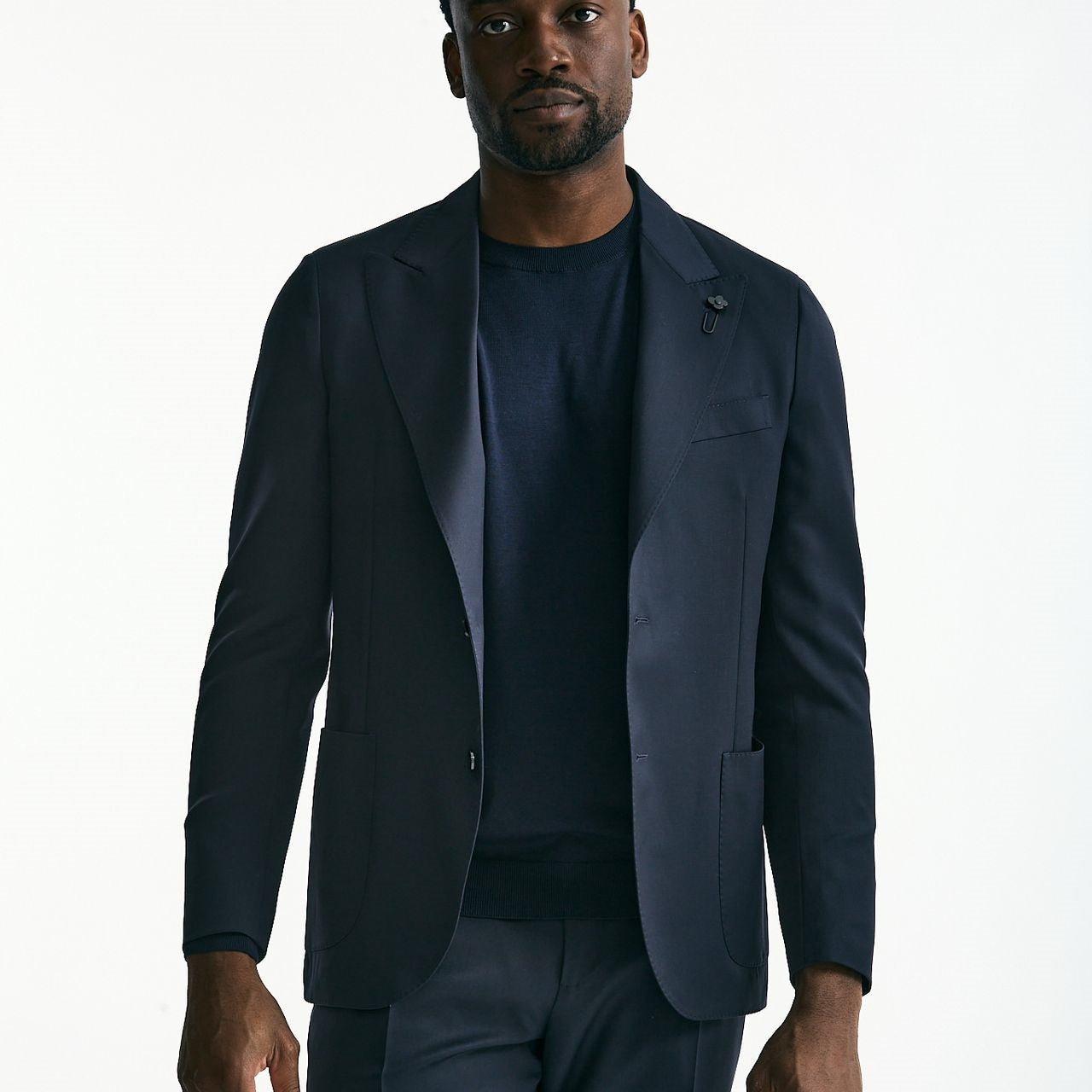 Abito monopetto in lana blu uomo Lardini - 8