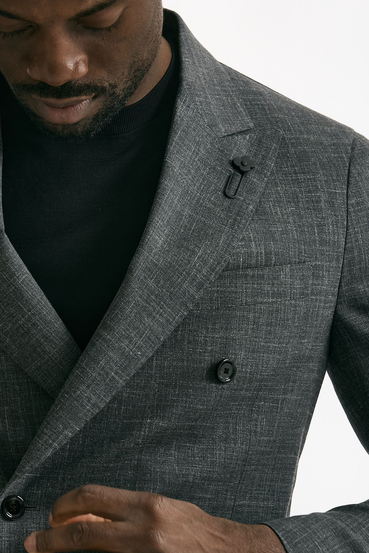Giacca doppio petto grigio uomo Lardini - 5