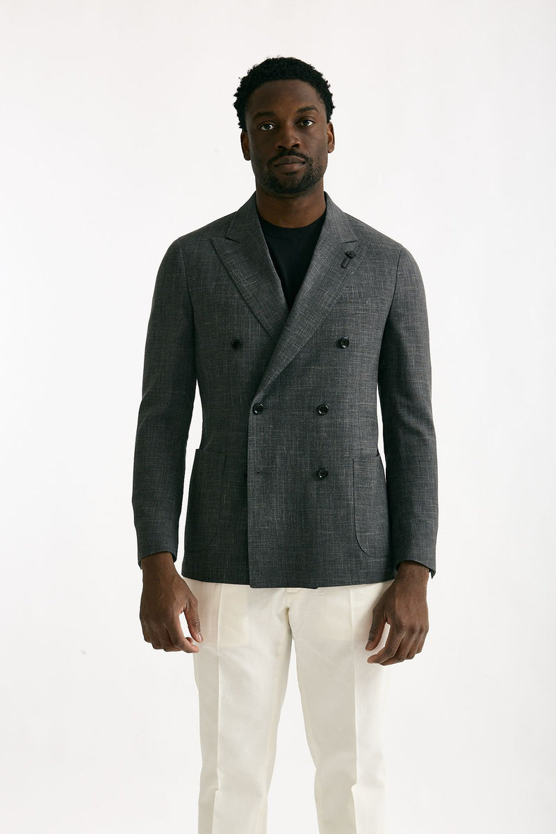 Giacca doppio petto grigio uomo Lardini - 6