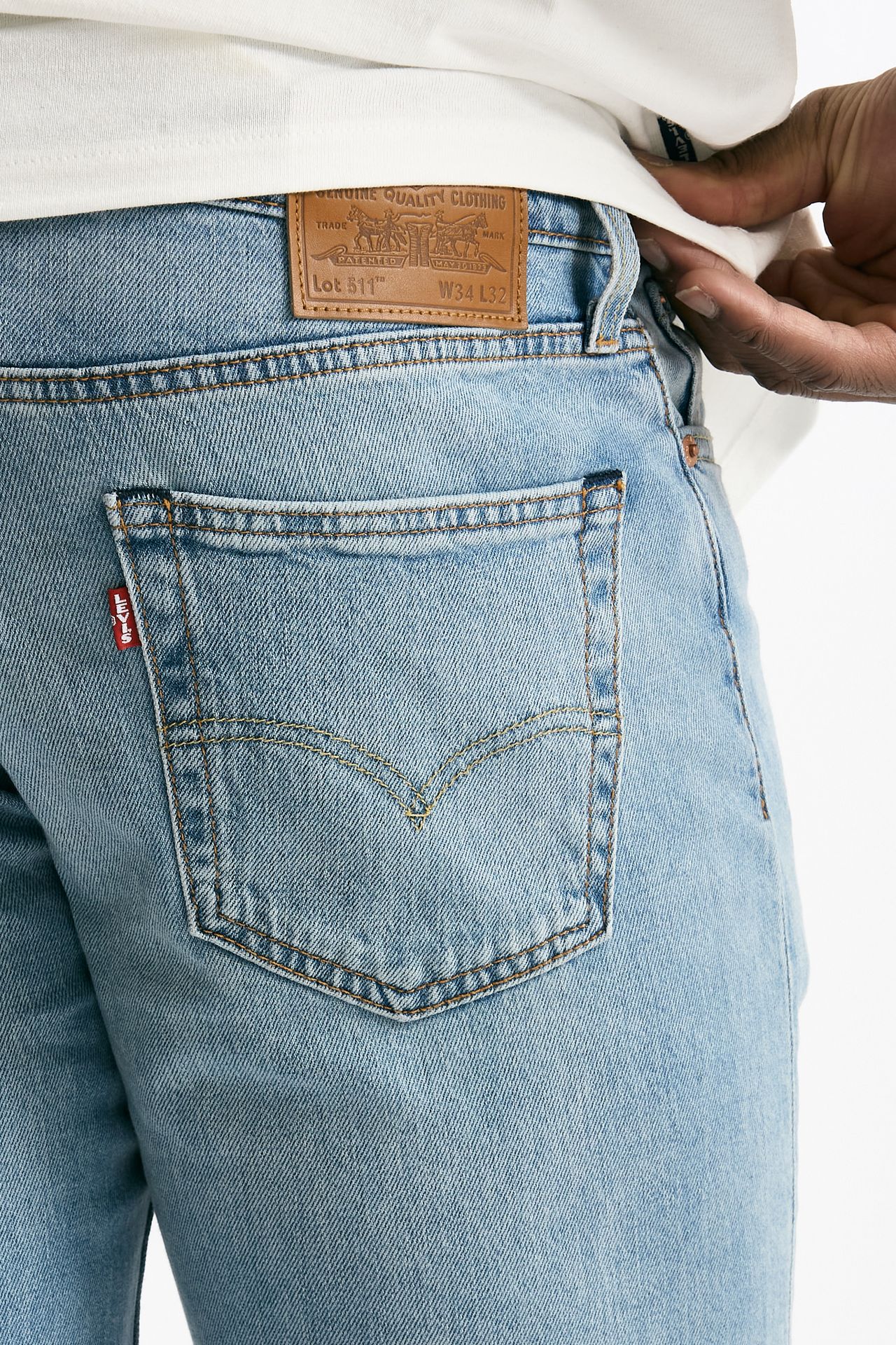 Jeans 511 in cotone stretch lavaggio chiaro uomo Levi's - 7