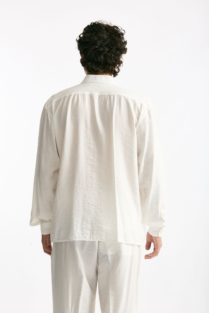 Camicia morbida bianco uomo Marsēm - 3