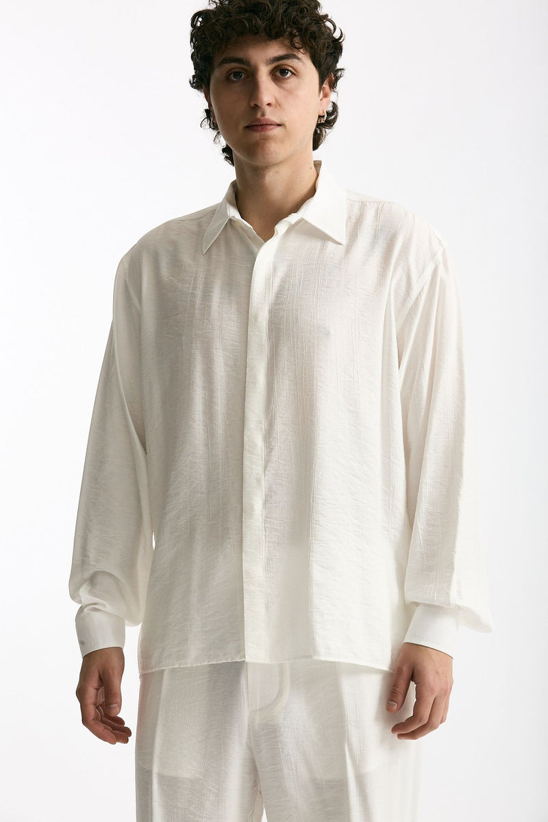 Camicia morbida bianco uomo Marsēm - 1