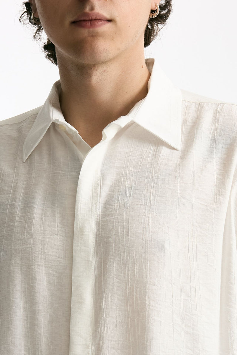 Camicia morbida bianco uomo Marsēm - 4