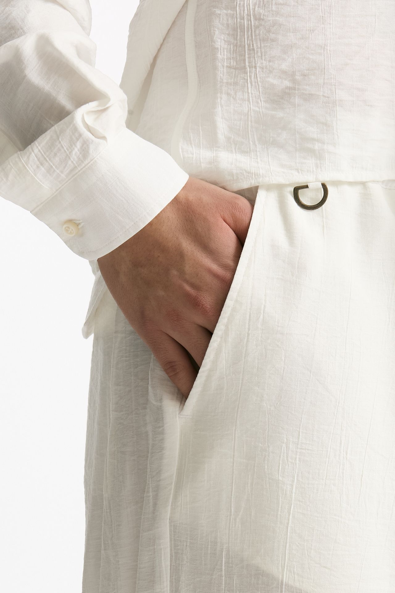 Pantalone viscosa e poliammide lavorato uomo Marsēm - 5
