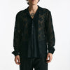 Camicia traforata in viscosa nero uomo Marsēm - 6