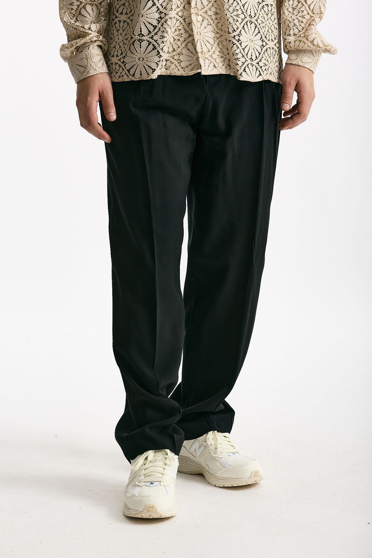 Pantalone viscosa e poliestere nero uomo Marsēm - 1