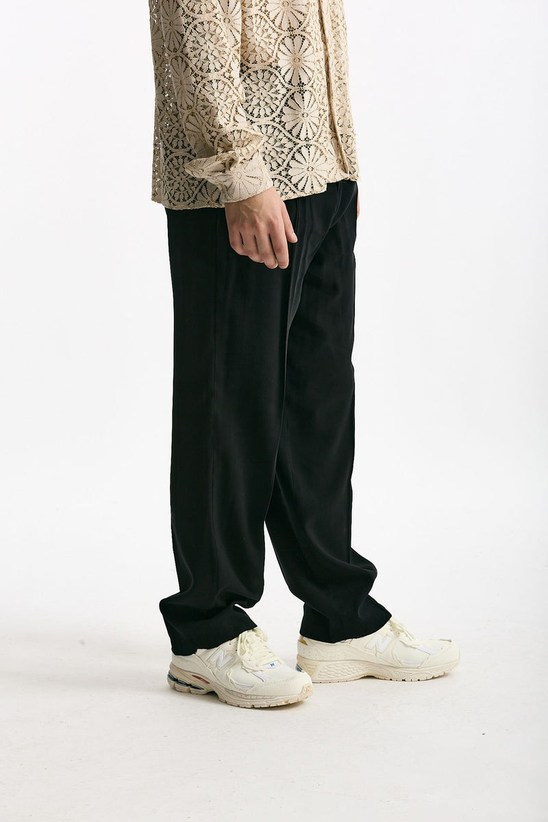 Pantalone viscosa e poliestere nero uomo Marsēm - 2