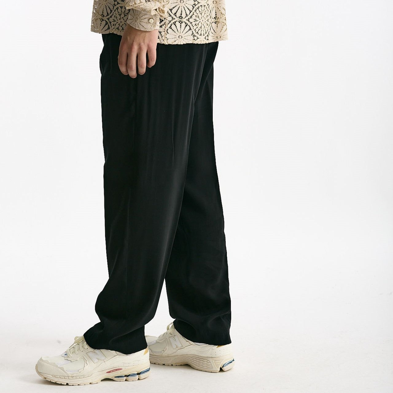 Pantalone viscosa e poliestere nero uomo Marsēm - 8