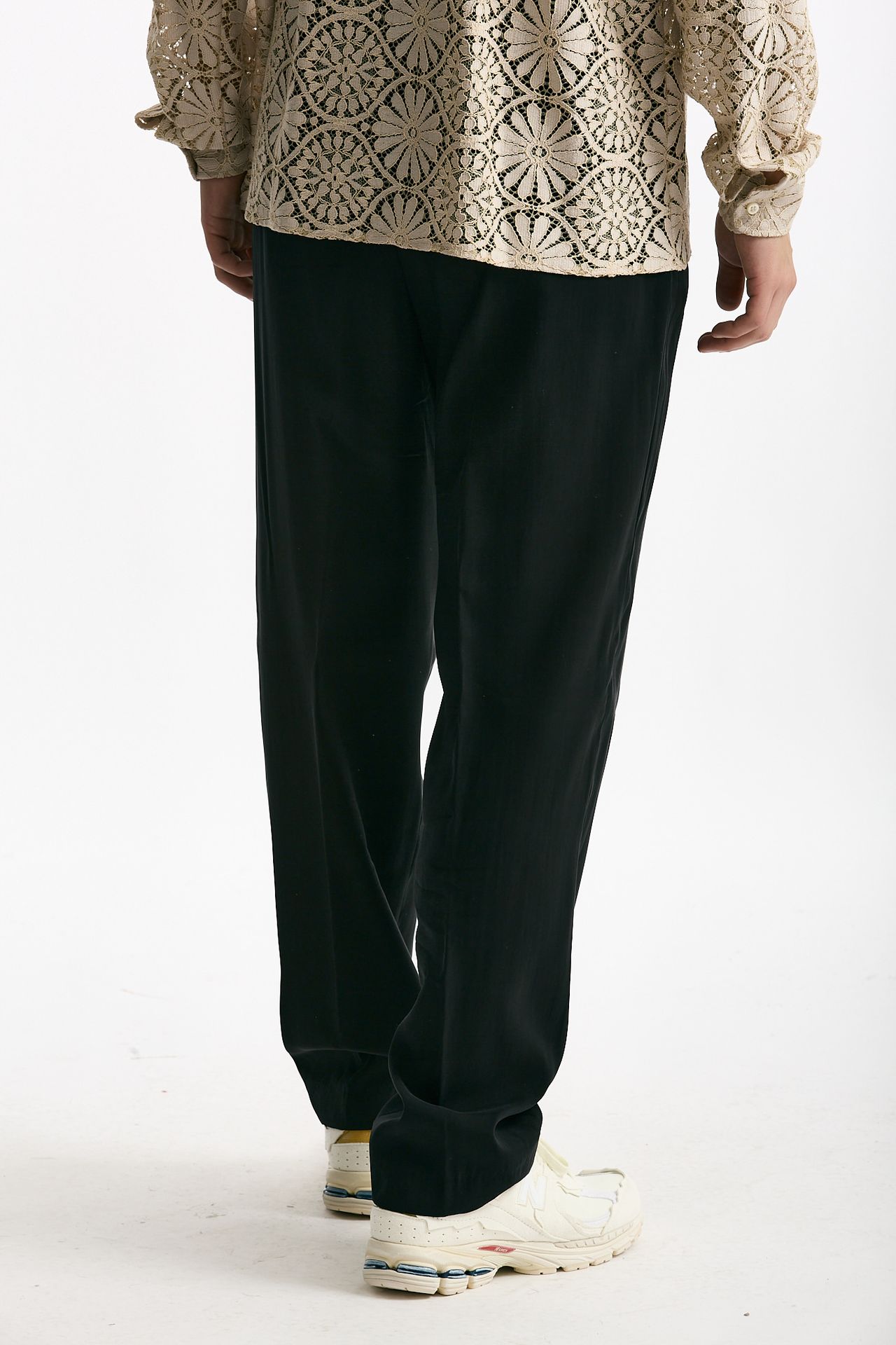 Pantalone viscosa e poliestere nero uomo Marsēm - 4