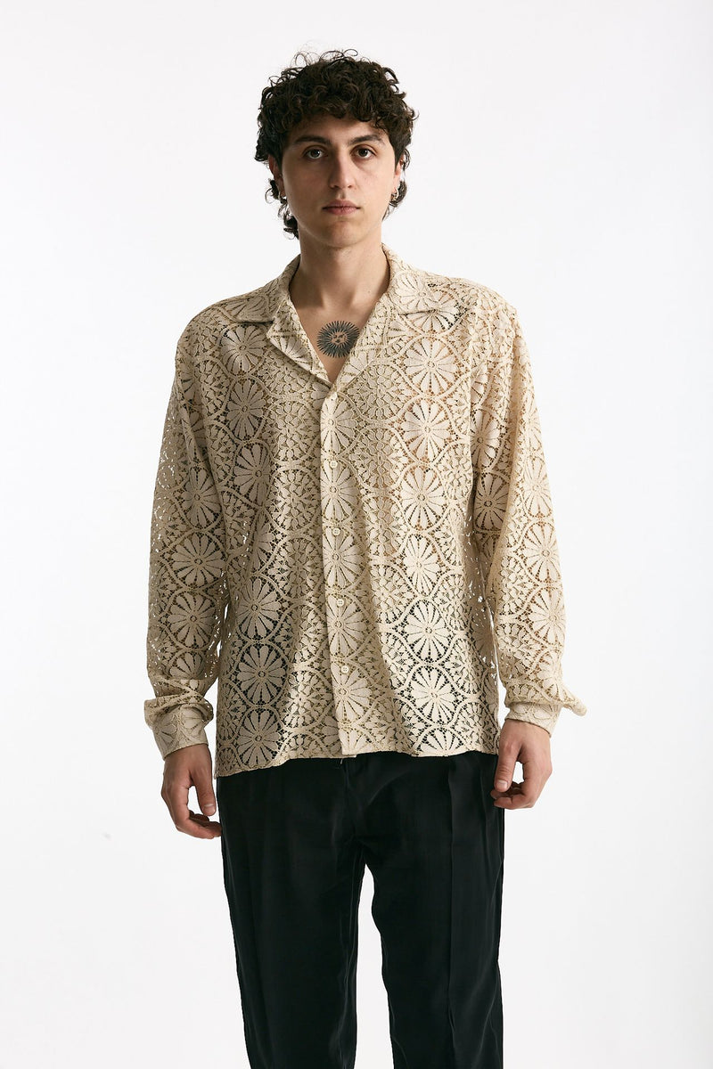 Camicia in viscosa cammello uomo Marsēm - 2