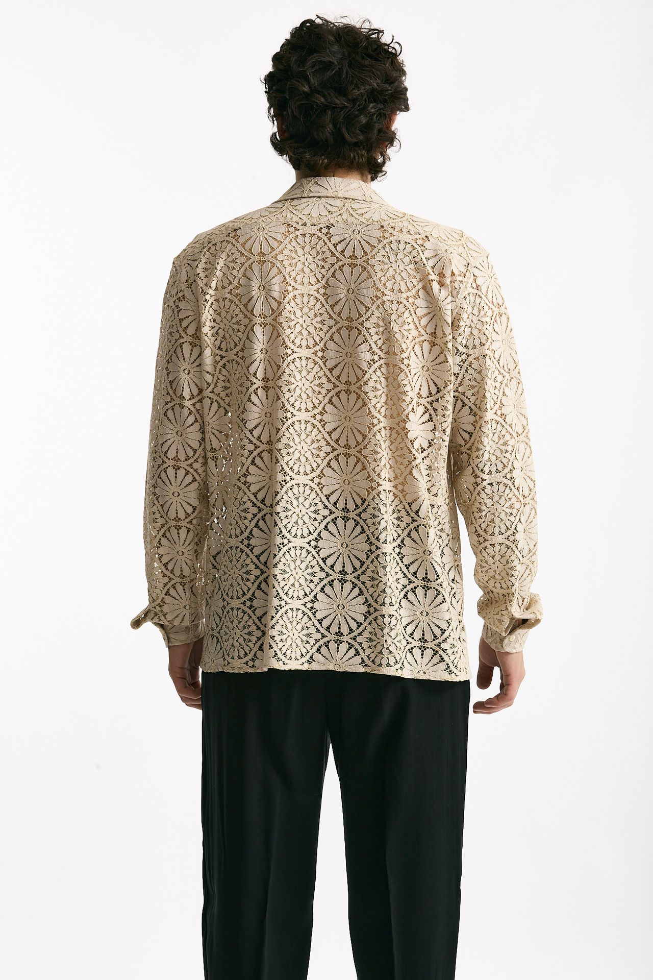 Camicia in viscosa cammello uomo Marsēm - 4