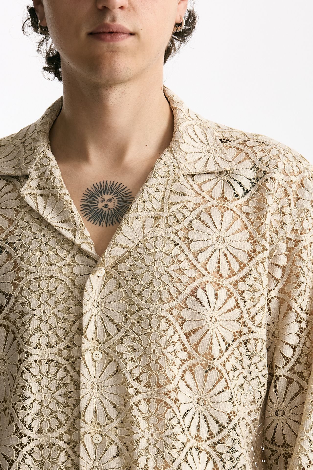 Camicia in viscosa cammello uomo Marsēm - 5