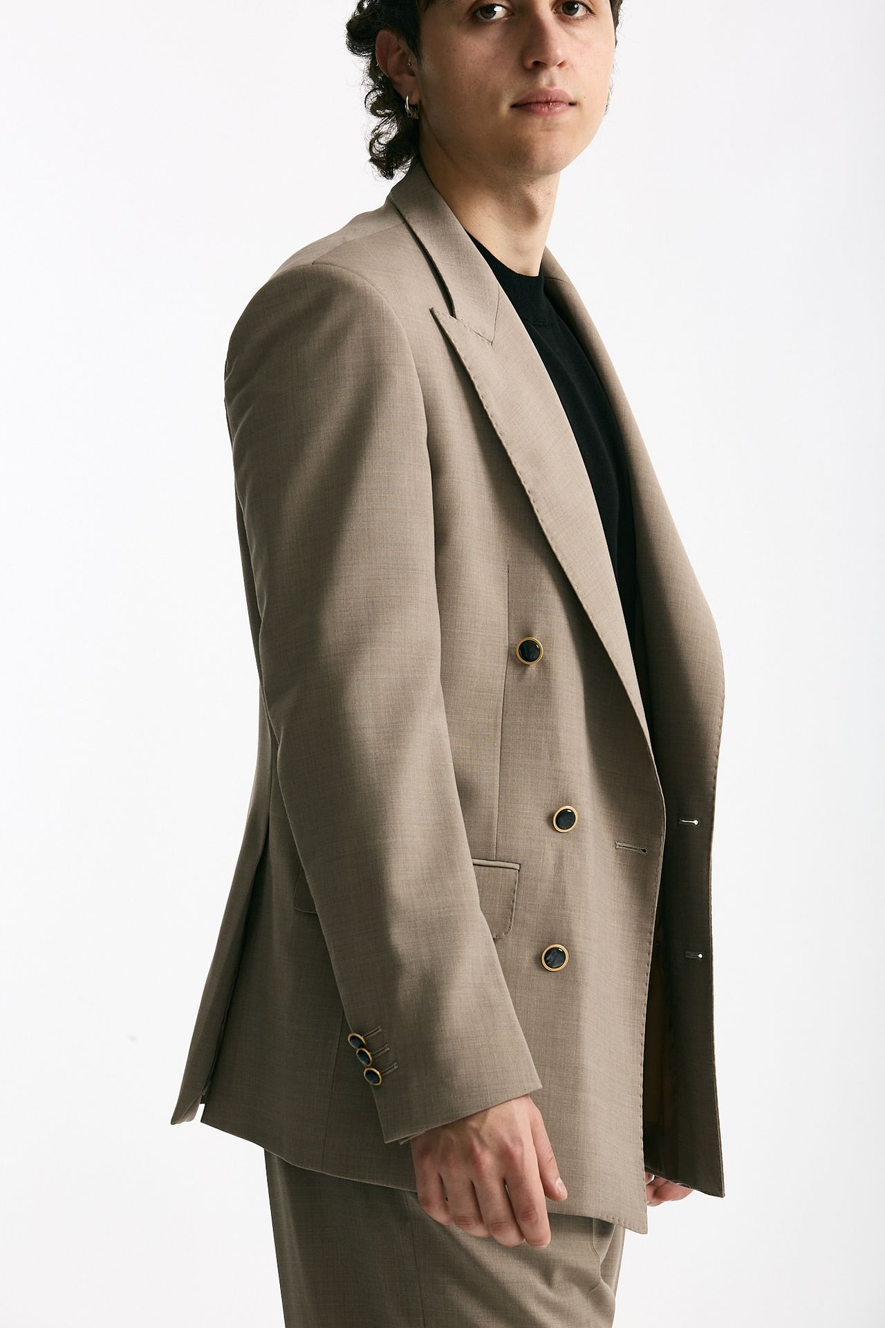 Giacca doppiopetto beige uomo Marsēm - 3