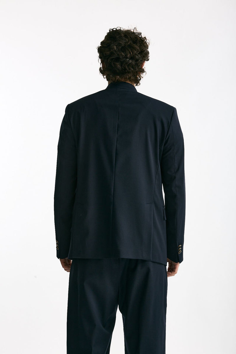 Giacca doppiopetto blu uomo Marsēm - 4