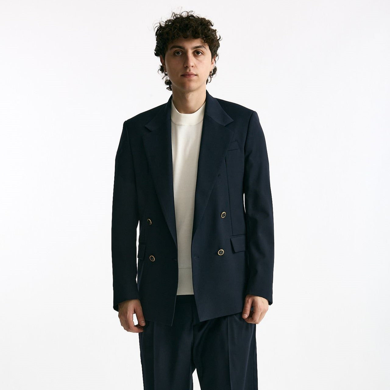 Giacca doppiopetto blu uomo Marsēm - 9