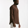 Camicia in viscosa marrone uomo Marsēm - 6