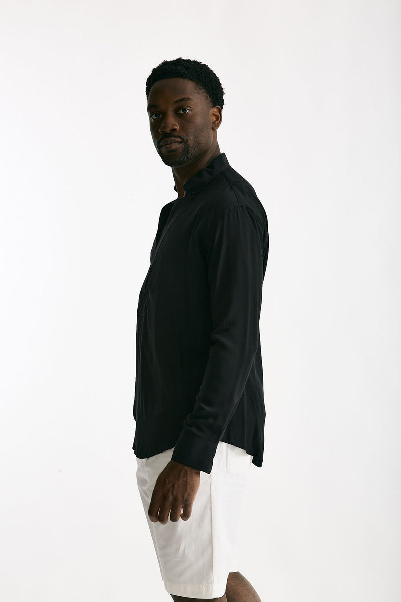 Camicia in viscosa nero uomo Marsēm - 2