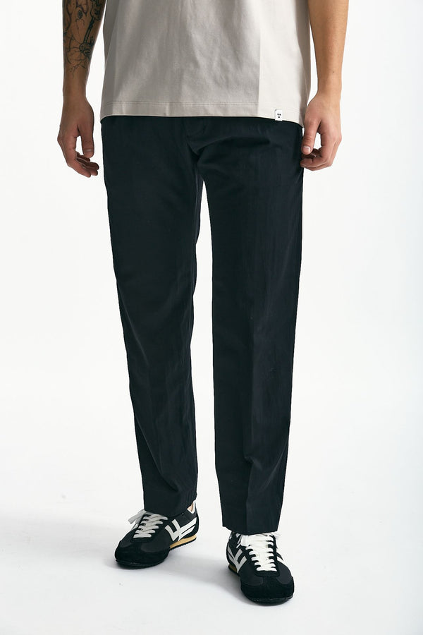 Pantalone FOLD 2 in misto cotone nero uomo Nine in the morning