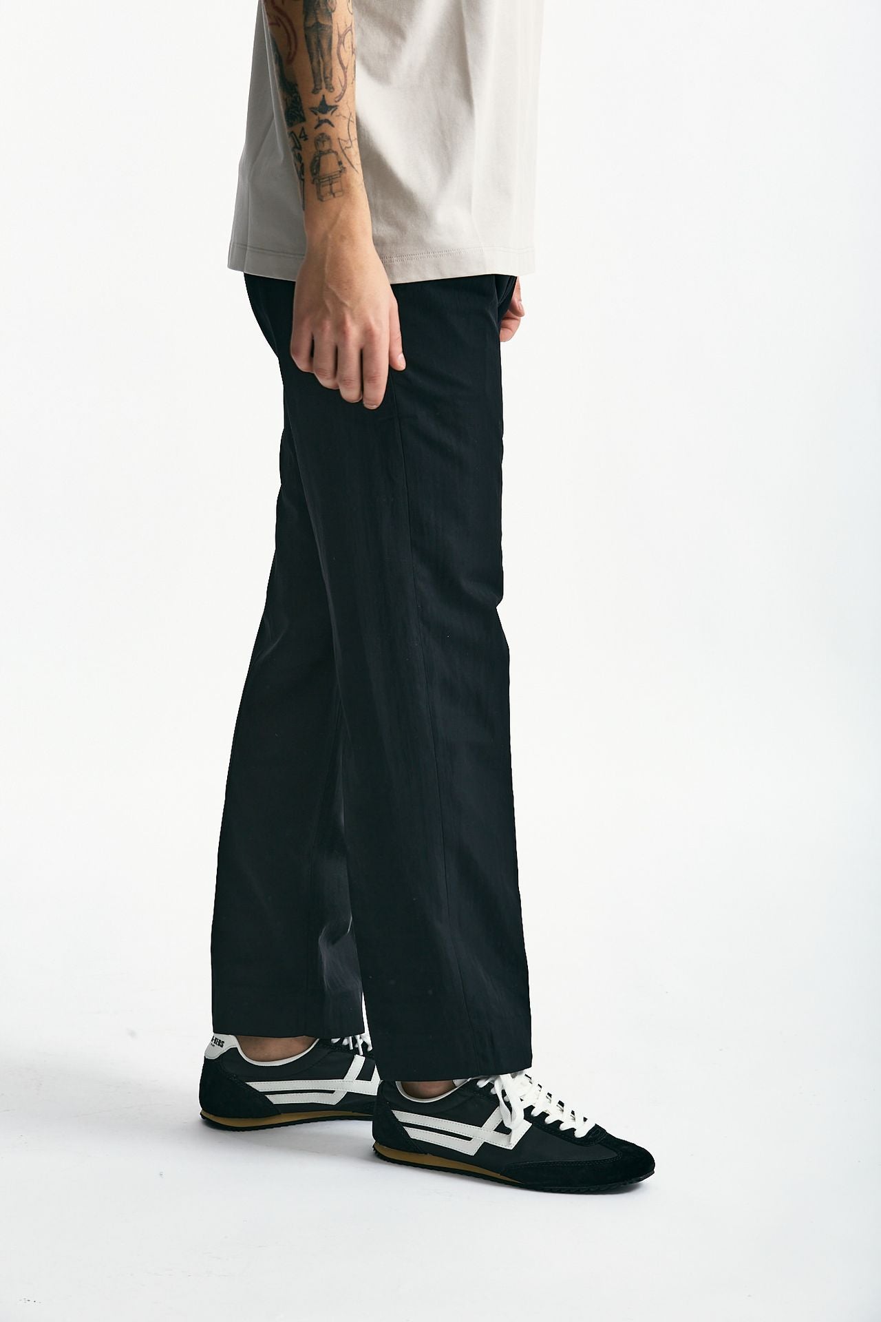 Pantalone FOLD 2 in misto cotone nero uomo Nine in the morning - 2