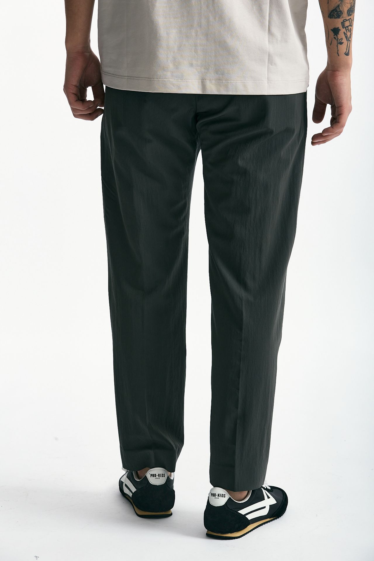 Pantalone FOLD 2 in misto cotone grigio/verde uomo Nine in the morning - 3