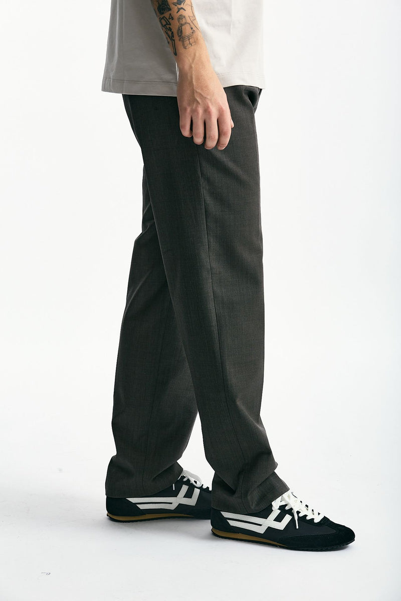 Pantalone FOLD 2 in lana stretch marrone/grigio uomo Nine in the morning - 2
