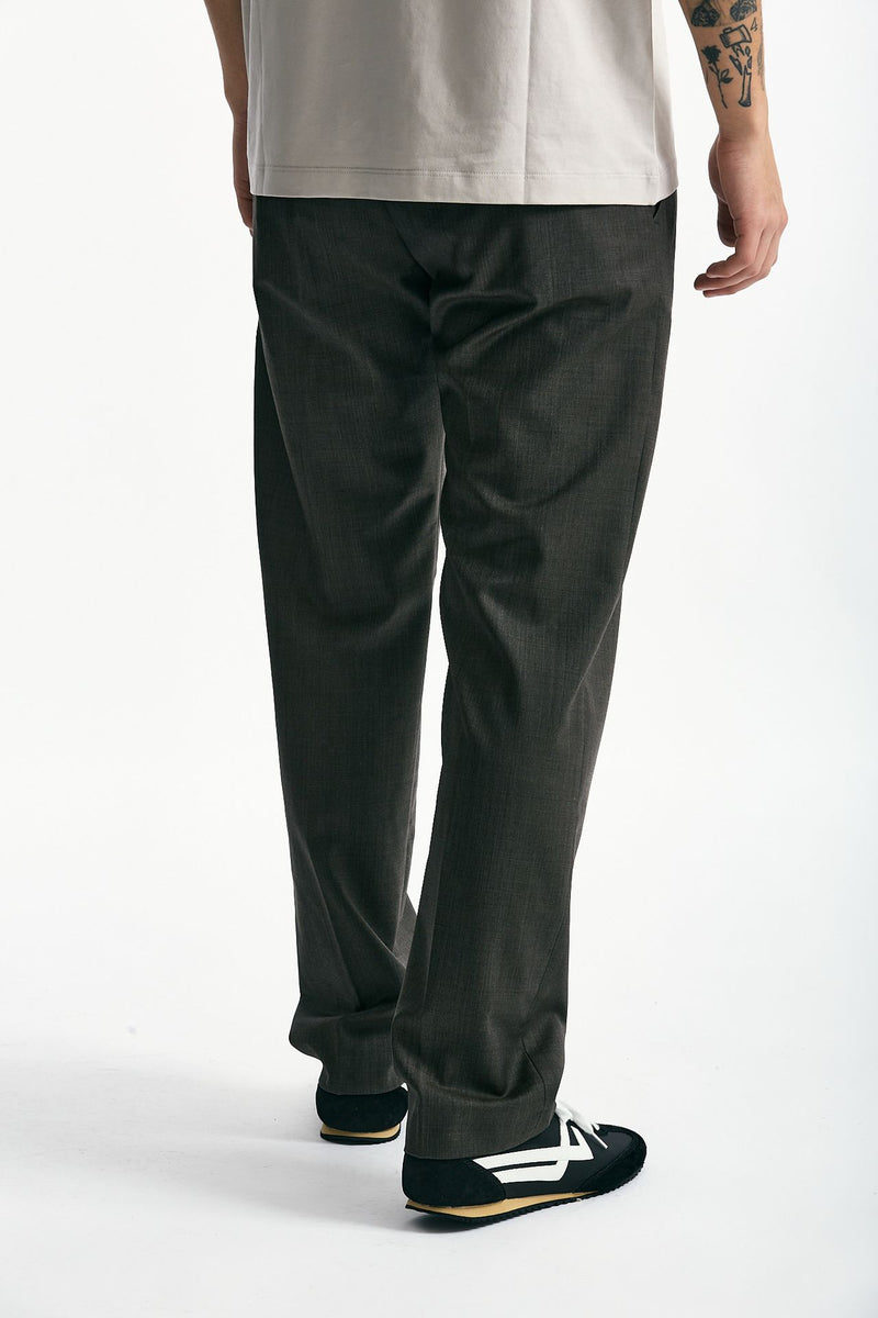 Pantalone FOLD 2 in lana stretch marrone/grigio uomo Nine in the morning - 3