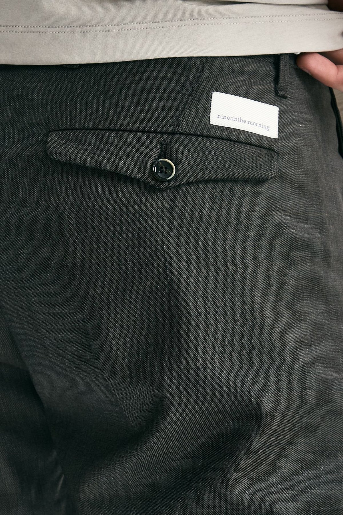 Pantalone FOLD 2 in lana stretch marrone/grigio uomo Nine in the morning - 7