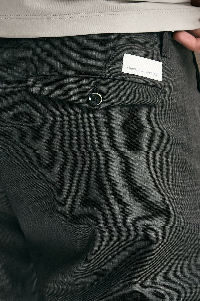 Pantalone FOLD 2 in lana stretch marrone/grigio uomo Nine in the morning - 7