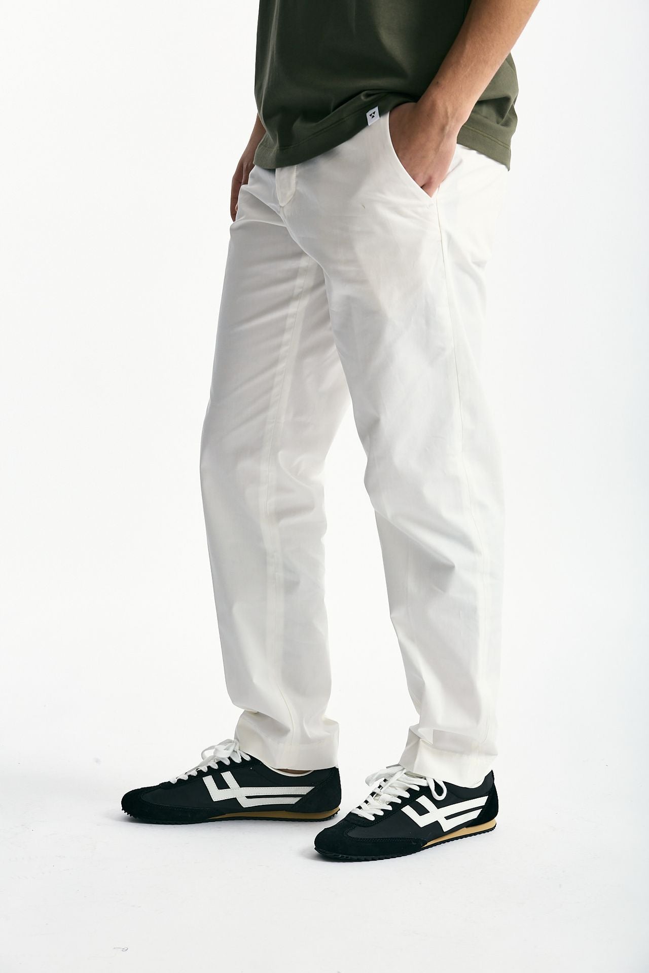 Pantalone GIOVE in cotone stretch bianco uomo Nine in the morning - 4