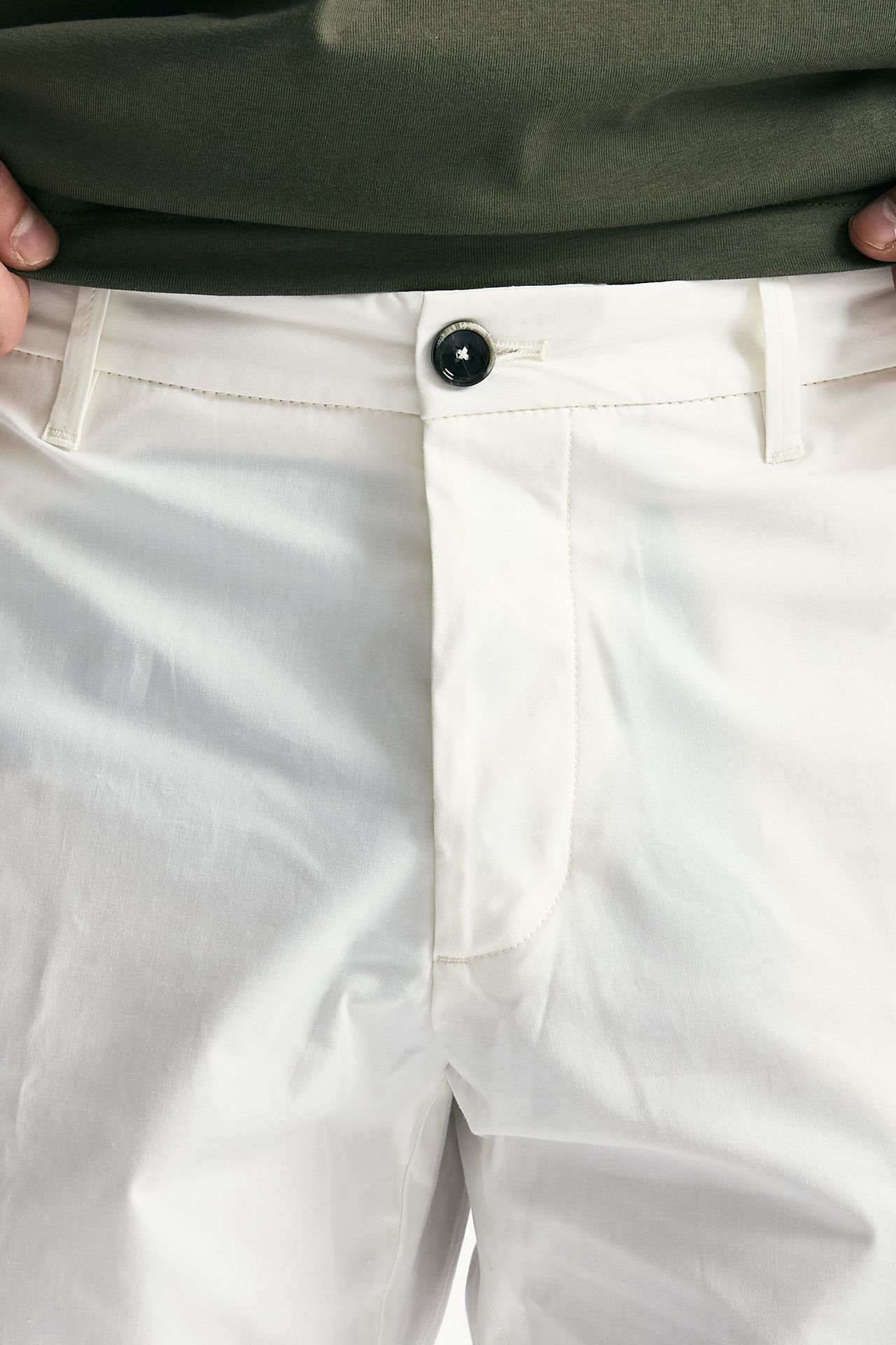 Pantalone GIOVE in cotone stretch bianco uomo Nine in the morning - 6