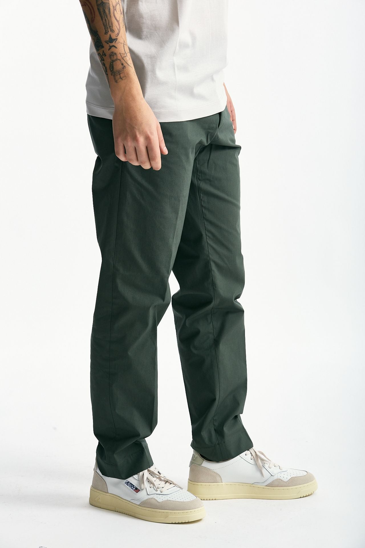 Pantalone GIOVE in cotone stretch verde uomo Nine in the morning - 3