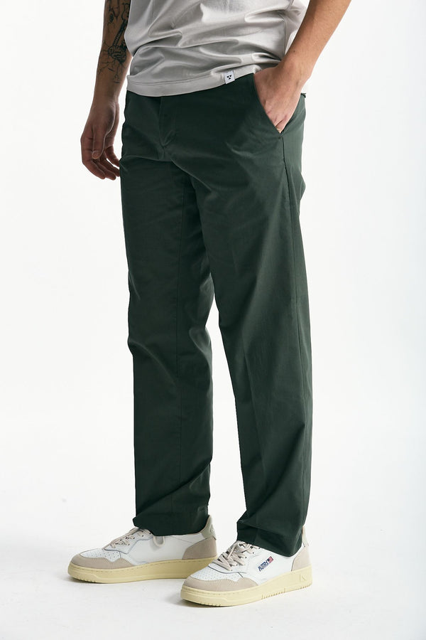 Pantalone GIOVE in cotone stretch verde uomo Nine in the morning