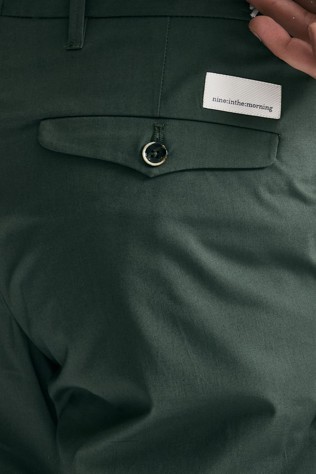 Pantalone GIOVE in cotone stretch verde uomo Nine in the morning - 7