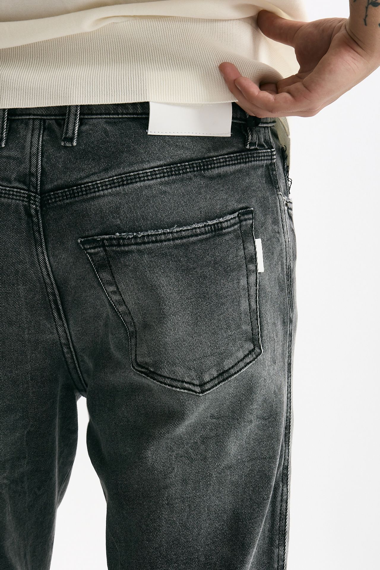 Jeans in cotone fermo grigio uomo Numeri - 7