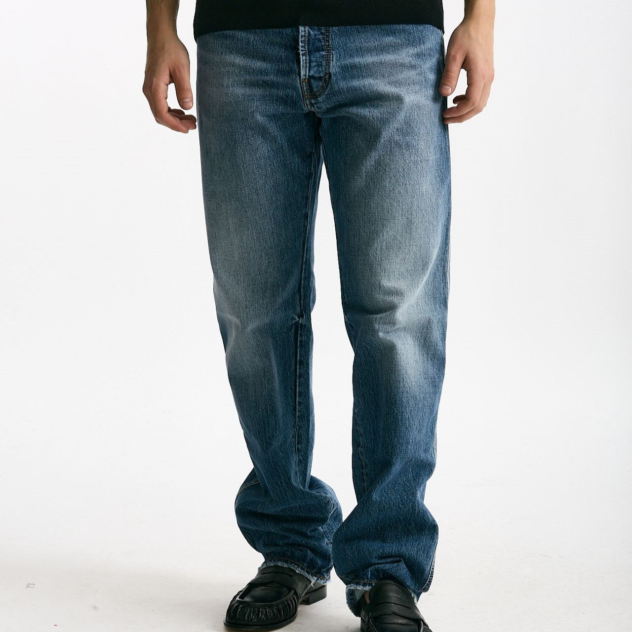 Jeans in cotone fermo lavaggio medio uomo Numeri - 8