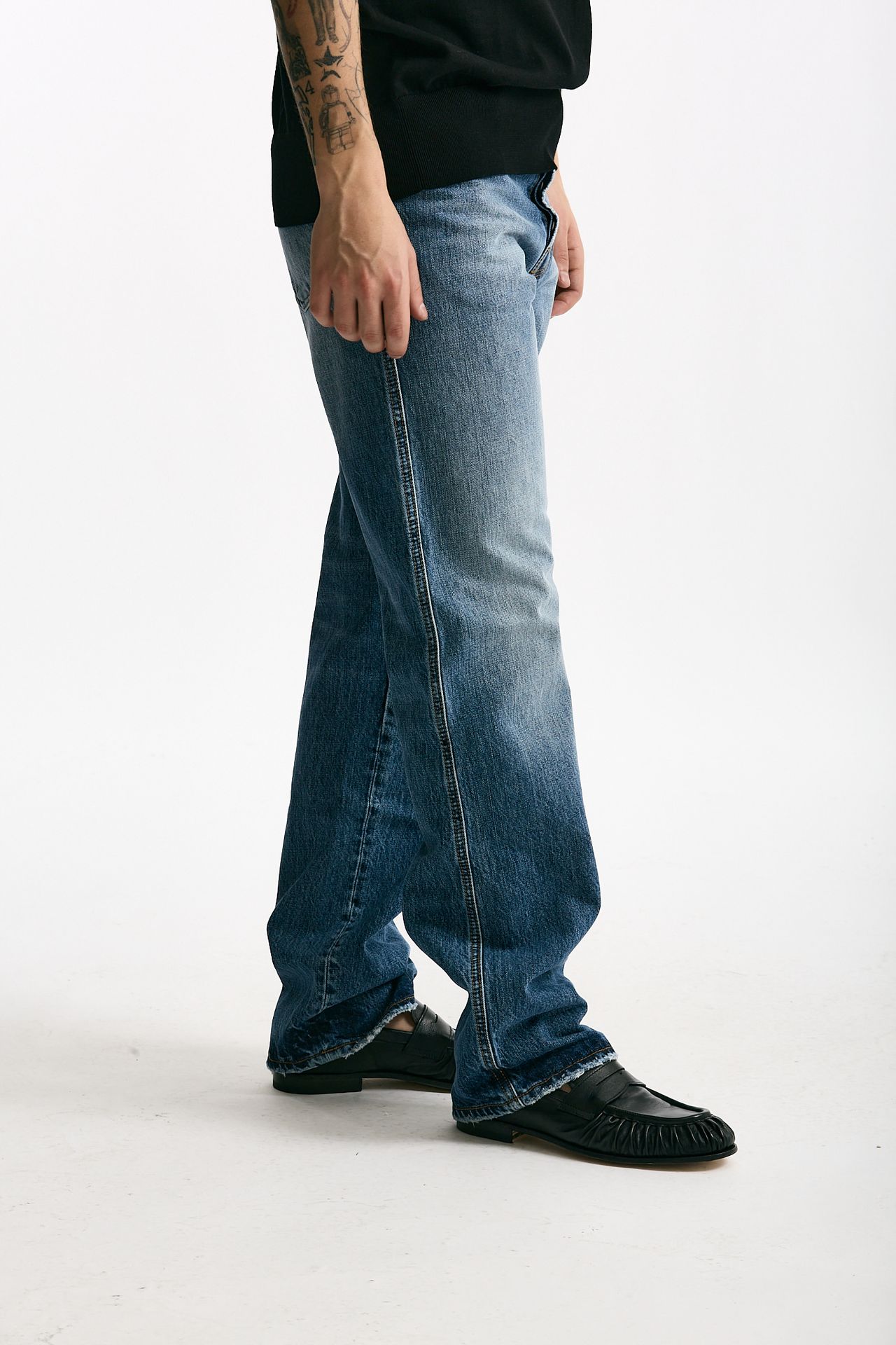 Jeans in cotone fermo lavaggio medio uomo Numeri - 3