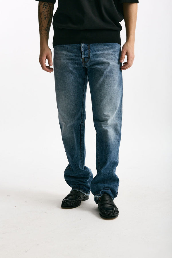 Jeans in cotone fermo lavaggio medio uomo Numeri