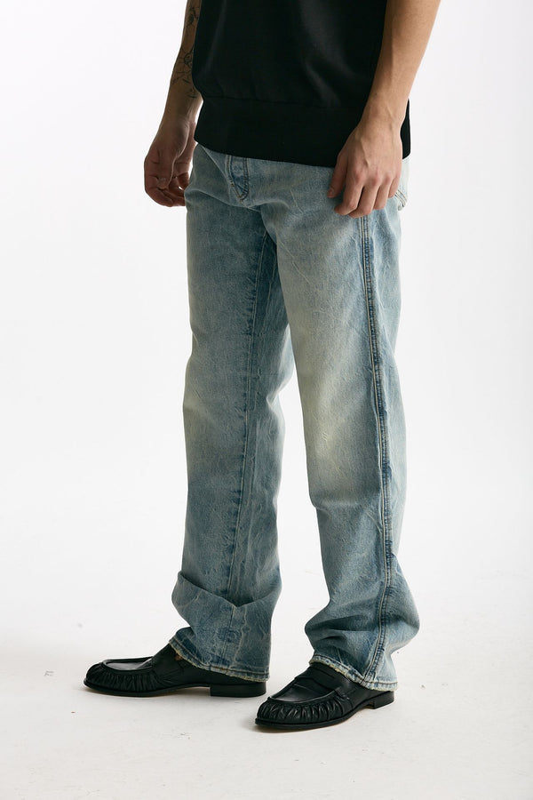 Jeans in cotone fermo lavaggio chiaro uomo Numeri