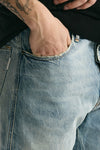 Jeans in cotone fermo lavaggio chiaro uomo Numeri - 5