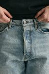 Jeans in cotone fermo lavaggio chiaro uomo Numeri - 6