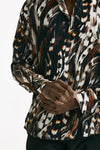 Camicia in viscosa fantasia multicolore uomo On me the shirt - 5